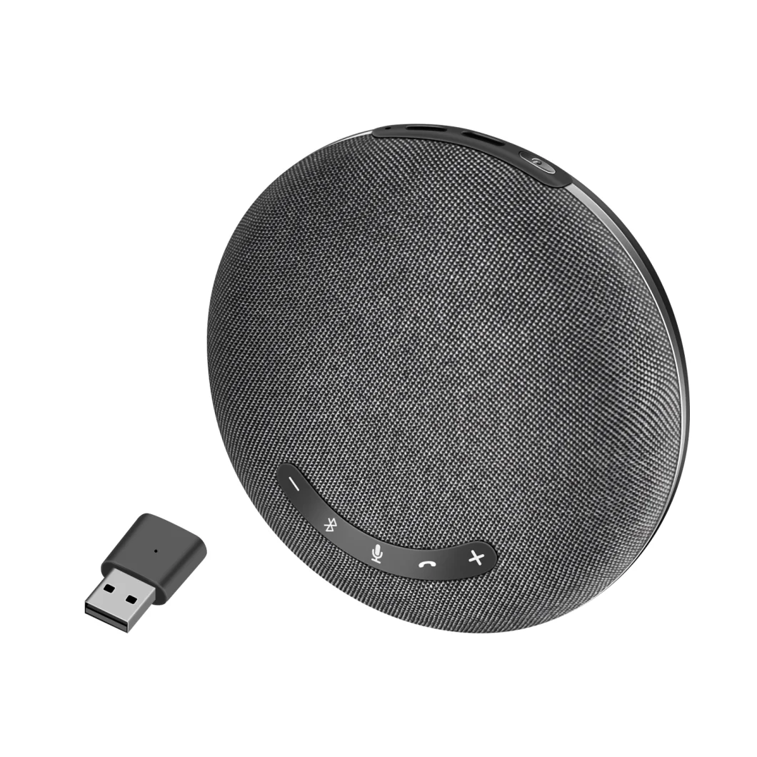 Conference Omnidirectional Microphone 360 Speakerphone USB Bluetooth 4 Microphones