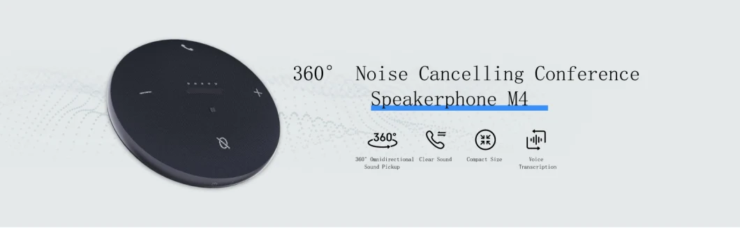 Bluetooth NFC USB Connection Noise Cancelling Conference Speakerphone for Voice-to-Text Transcription Speech Recognition Accuracy