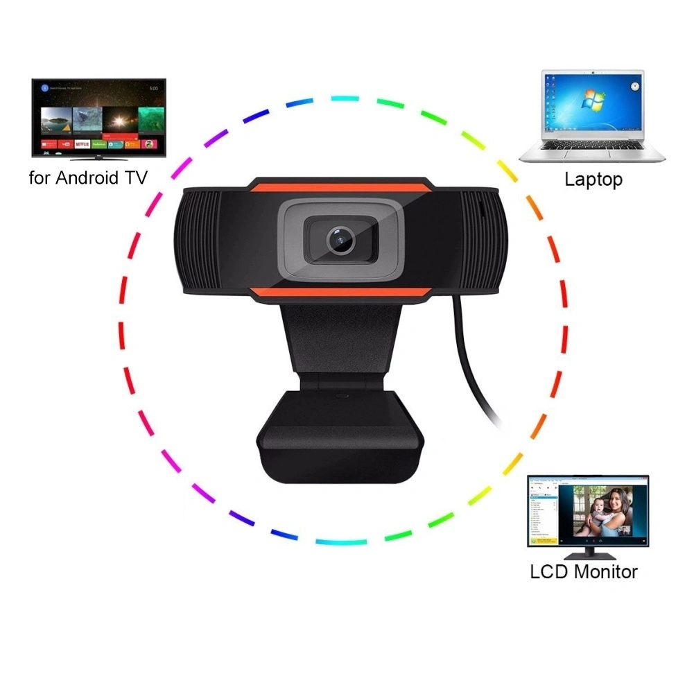 480p/720p/1080P Webcam Camera with Built-in HD Microphone,Video Conference Mini USB Camera,IP Camera,Web Camera for Online Teaching Live Broadcasting Laptop PC