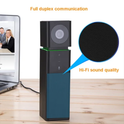 Kit per conferenze digitali remote all-in-one, vivavoce cablato con telecamera orientabile per videoconferenze